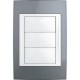 PLACA 3 MÓDULOS PLÁSTICA AZUL GLACIAR - Envío Gratuito