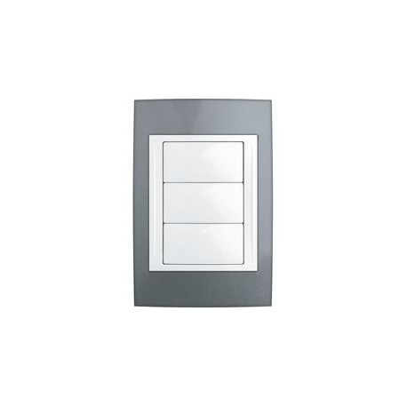 PLACA 3 MÓDULOS PLÁSTICA AZUL GLACIAR - Envío Gratuito