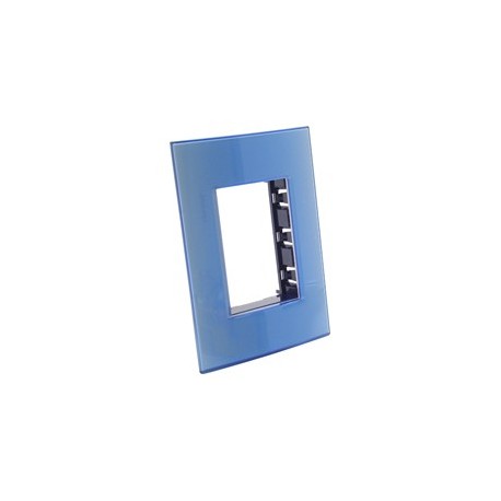 PLACA RECTANGULAR 3 MÓDULOS COLOR AZUL - Envío Gratuito