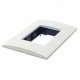 PLACA RECTANGULAR 3 MÓDULOS COLOR PLATA - Envío Gratuito