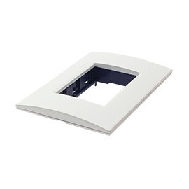 PLACA RECTANGULAR 3 MÓDULOS COLOR PLATA - Envío Gratuito