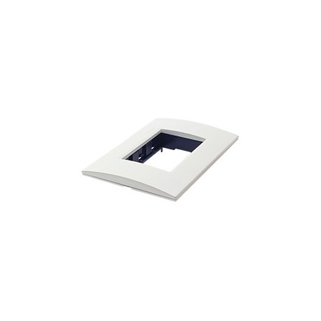 PLACA RECTANGULAR 3 MÓDULOS COLOR PLATA - Envío Gratuito