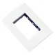 PLACA RECTANGULAR 3 MÓDULOS COLOR PLATA - Envío Gratuito