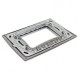 PLACA 3 MÓDULOS METÁLICA CROMO BRILLANTE - Envío Gratuito