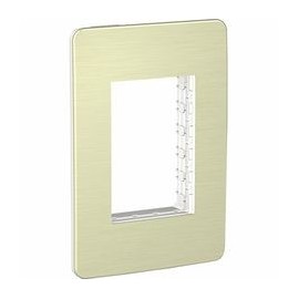 PLACA 3 MÓDULOS AURORA GOLD SCHNEIDER ELECTRIC - Envío Gratuito