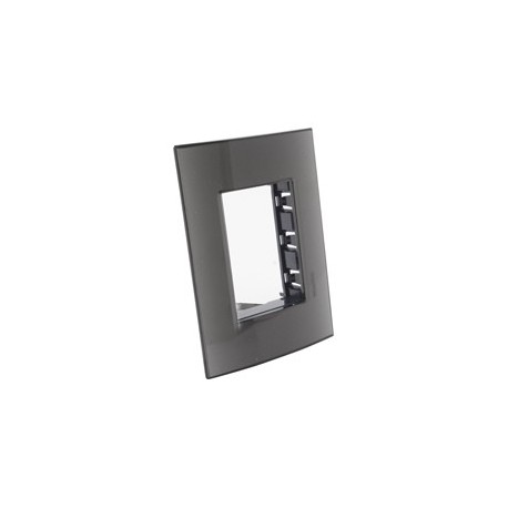 PLACA RECTANGULAR 3 MÓDULOS COLOR HUMO - Envío Gratuito