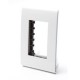 PLACA DE 3 MÓDULOS BLANCA / AQUA - Envío Gratuito