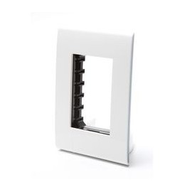 PLACA DE 3 MÓDULOS BLANCA / AQUA - Envío Gratuito