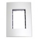 PLACA RECTANGULAR 3 MÓDULOS COLOR TECH PLATA - Envío Gratuito