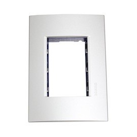 PLACA RECTANGULAR 3 MÓDULOS COLOR TECH PLATA - Envío Gratuito