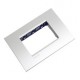 PLACA RECTANGULAR 3 MÓDULOS COLOR TECH PLATA - Envío Gratuito