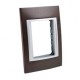 PLACA 3 MÓDULOS DE MADERA COLOR WENGUE - Envío Gratuito