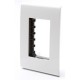 PLACA DE 3 MÓDULOS BLANCA - Envío Gratuito