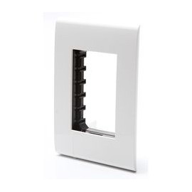 PLACA DE 3 MÓDULOS BLANCA - Envío Gratuito