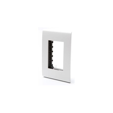 PLACA DE 3 MÓDULOS BLANCA - Envío Gratuito