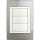 PLACA 3 MÓDULOS PLÁSTICA COLOR CAVA - Envío Gratuito