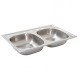 FREGADERO DOBLE 83.82X55.88X15.24 CM - Envío Gratuito