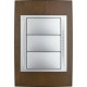 PLACA 3 MÓDULOS DE MADERA COLOR TABACO SCHNEIDER ELECTRIC - Envío Gratuito
