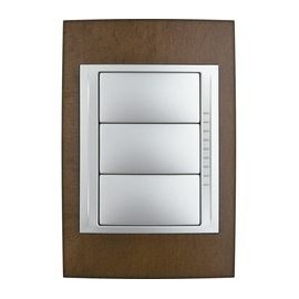 PLACA 3 MÓDULOS DE MADERA COLOR TABACO SCHNEIDER ELECTRIC - Envío Gratuito