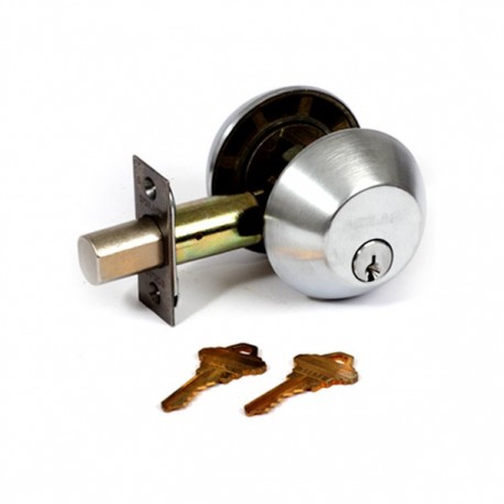 CERROJO LLAVE-LLAVE CROMO SATINADO - Envío Gratuito