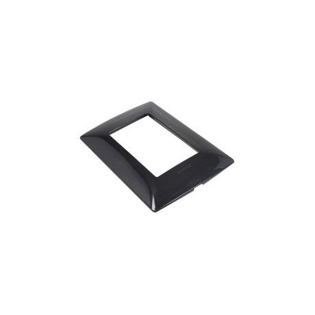 PLACA RESINA 3 MÓDULOS NEGRO OBSIDIANA - Envío Gratuito