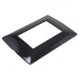 PLACA RESINA 3 MÓDULOS NEGRO OBSIDIANA - Envío Gratuito