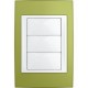 PLACA 3 MÓDULOS PLÁSTICA VERDE PISTACHE - Envío Gratuito