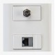 PLACA COAXIAL Y TELEFONO CIEN BLANCO - Envío Gratuito