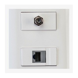 PLACA COAXIAL Y TELEFONO CIEN BLANCO - Envío Gratuito