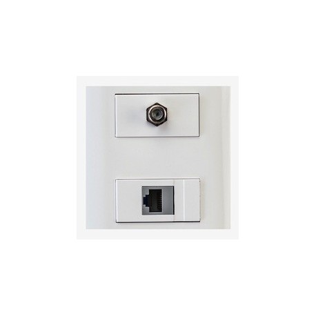 PLACA COAXIAL Y TELEFONO CIEN BLANCO - Envío Gratuito