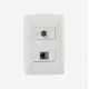 PLACA COAXIAL Y TELEFONO CIEN BLANCO - Envío Gratuito