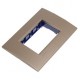 PLACA RECTANGULAR 3 MÓDULOS COLOR BRONCE - Envío Gratuito