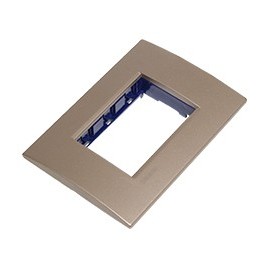PLACA RECTANGULAR 3 MÓDULOS COLOR BRONCE - Envío Gratuito