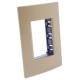 PLACA RECTANGULAR 3 MÓDULOS COLOR BRONCE - Envío Gratuito