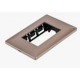 PLACA ALPHA 3 VENTANAS METALIZADO CHAMPAGNE MATE - Envío Gratuito