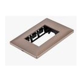 PLACA ALPHA 3 VENTANAS METALIZADO CHAMPAGNE MATE - Envío Gratuito