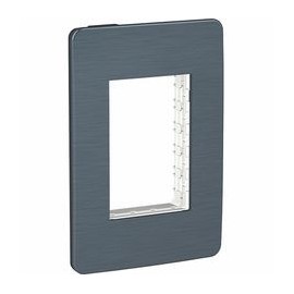 PLACA 3 MÓDULOS GALAXY BLACK SCHNEIDER ELECTRIC - Envío Gratuito