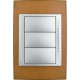 PLACA 3 MÓDULOS DE MADERA COLOR CEREZO SCHNEIDER ELECTRIC - Envío Gratuito