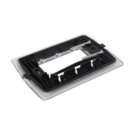 PLACA ALUMINIO 3 MÓDULOS ACERO - Envío Gratuito