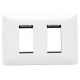 PLACA BLANCA DE 2 MODULOS - Envío Gratuito