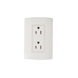 CONTACTO DÚPLEX CON TIERRA Y PLACA BLANCO - Envío Gratuito