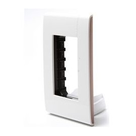 PLACA DE 3 MÓDULOS BLANCA / MOKA - Envío Gratuito