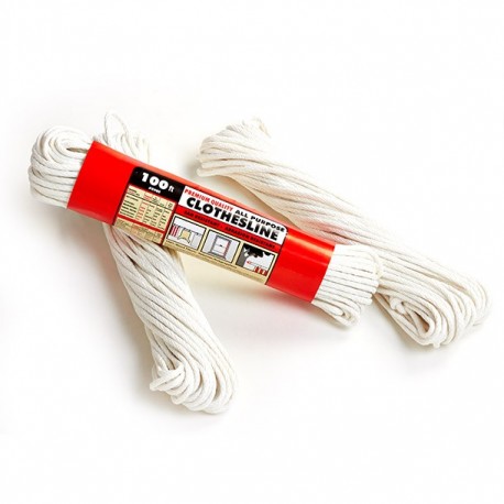 CUERDA TRENZADA BLANCA 5.6MM X 30.5 M - Envío Gratuito