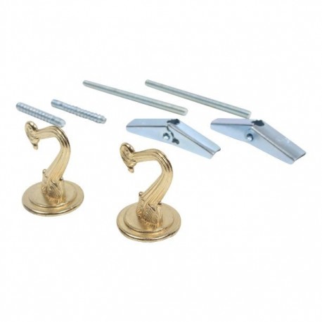 PERCHA DE GANCHO BRONCE 2 PIEZAS - Envío Gratuito