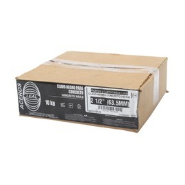 CLAVO NEGRO PARA CONCRETO 2 1/2" 10 KG - Envío Gratuito