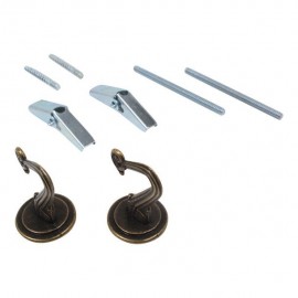 PERCHA DE GANCHO BRONCE ANT 2 PIEZAS - Envío Gratuito