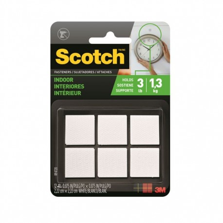 3M SCOTCH SUJETADORES PARA INTERIORES CUADRADOS COLOR BLANCO - Envío Gratuito