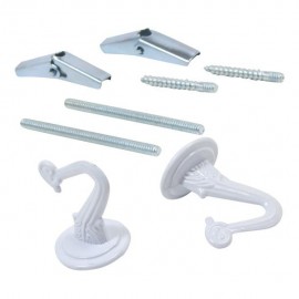 PERCHA DE GANCHO BLANCO 2 PIEZAS - Envío Gratuito