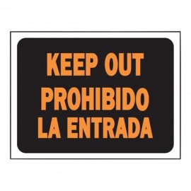 LETRERO KEEP OUT / PROHIBIDA LA ENTRADA 23 X 30 CM - Envío Gratuito