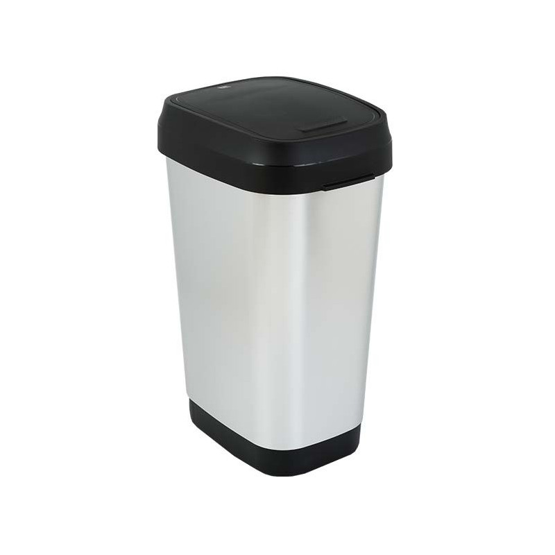 BASURERO DUAL TAPA OSCILANTE 50 L ACERO